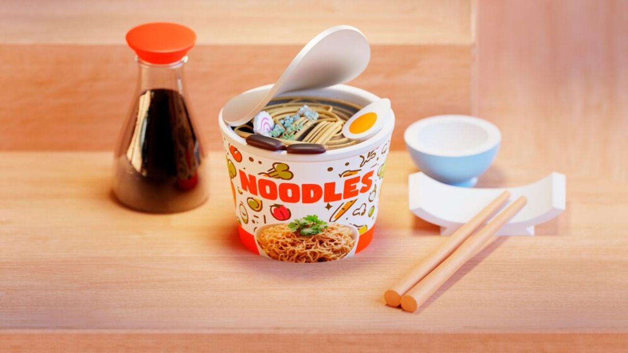 Starlight Binaural Noodle Bowl With Lid 15.5cm