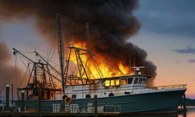 Boat Fire Alton Marina Illinois 2016 Fishing